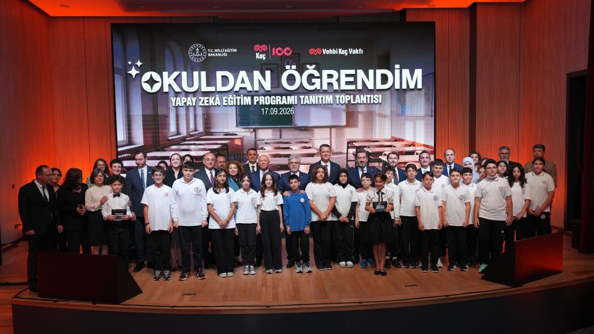MEB, Koç Holding ve Vehbi Koç Vakfı ortaokullular için Yapay Zekâ Eğitim Programı’nı başlattı