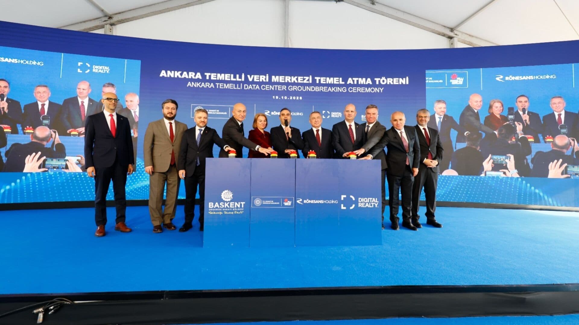 Rönesans ve Digital Realty, Ankara’daki veri merkezi kampüsünün temelini attı