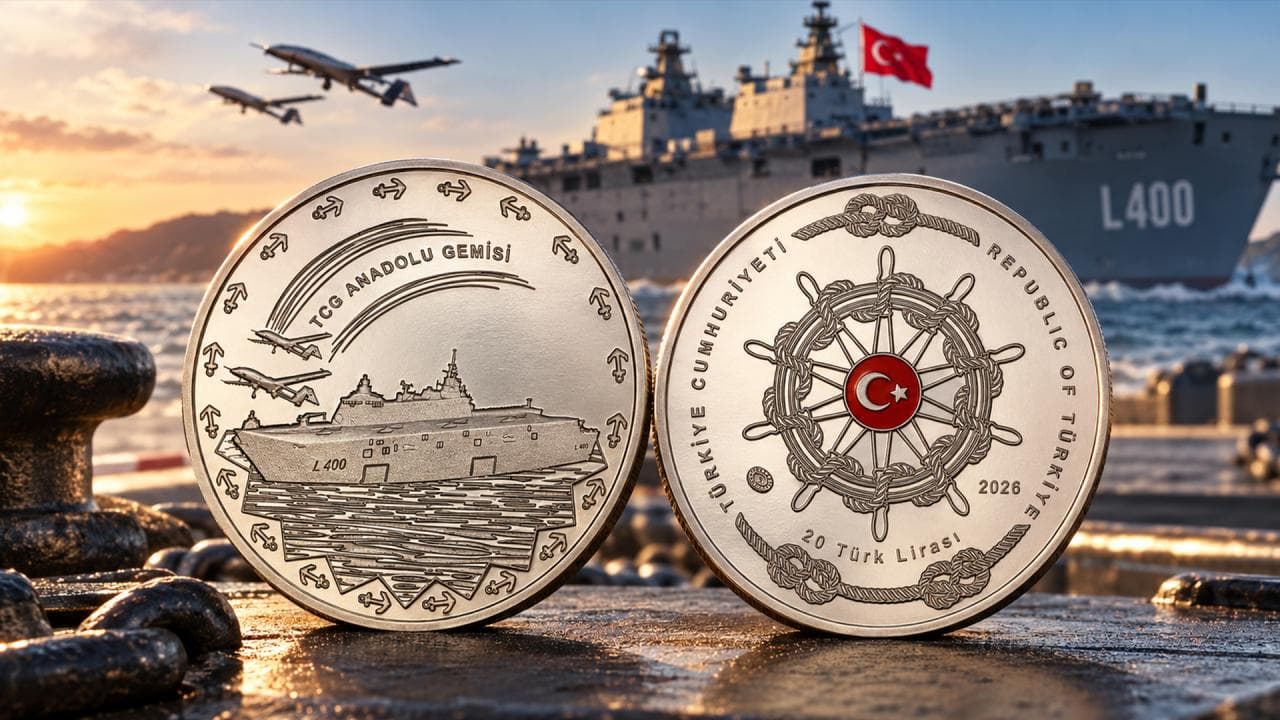 Darphane, TCG Anadolu temalı gümüş hatıra parasını satışa çıkardı