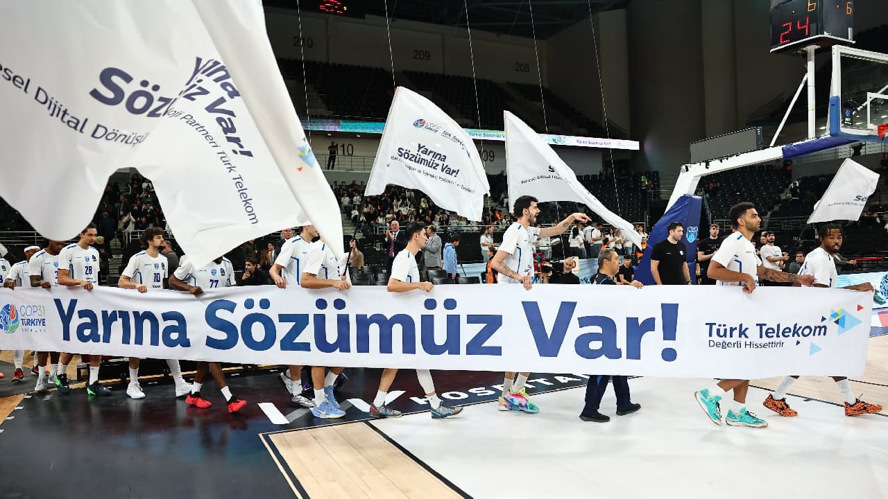 Türk Telekom COP31 mesajını Avrupa basketbol sahnesine taşıdı